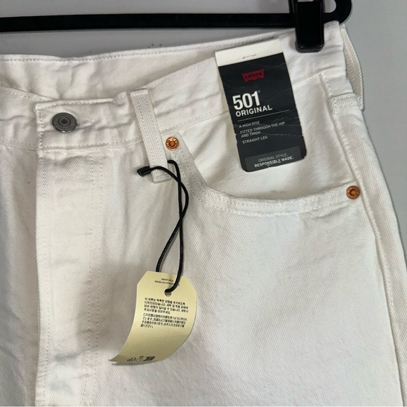 Levi’s 501 Original High Rise Straight Leg Jeans in Yacht Time Size 32 - Picture 2 of 11